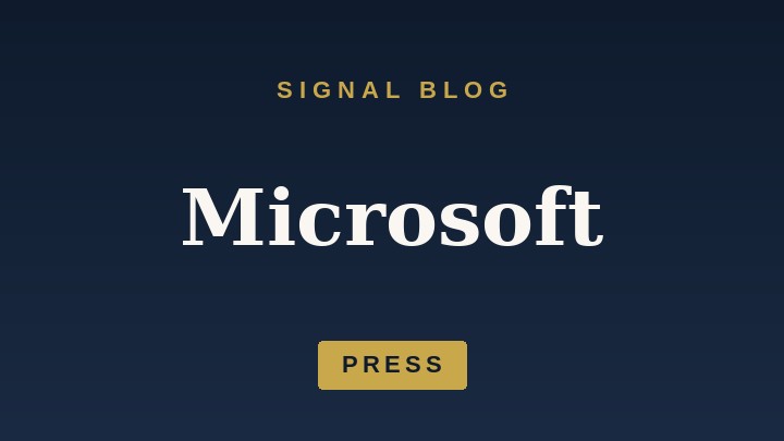 Microsoft Signal Blog feature on Chief Impact Officer